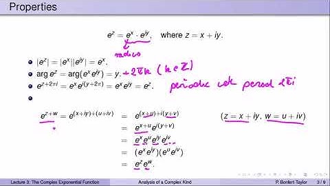 Week3Lecture3  The complex exponential function