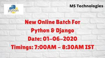 Python tutorial |Django tutorial |Python |Django |MS Technologies