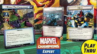 Marvel Champions Playthrough with IRONHEART and NOVA taking on an Expert KANG