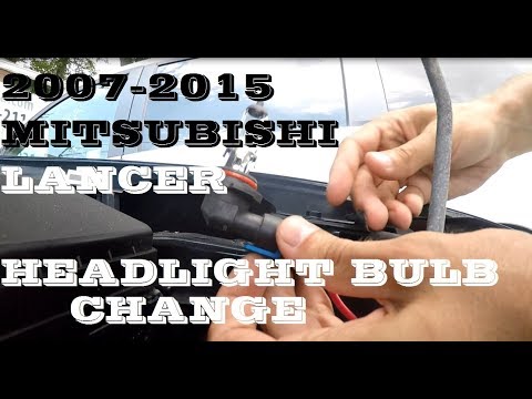 How to replace change Headlight bulb in 2007-2015 Mitsubishi Lancer