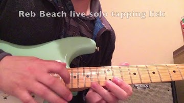 Reb Beach tap lick from all his live solos