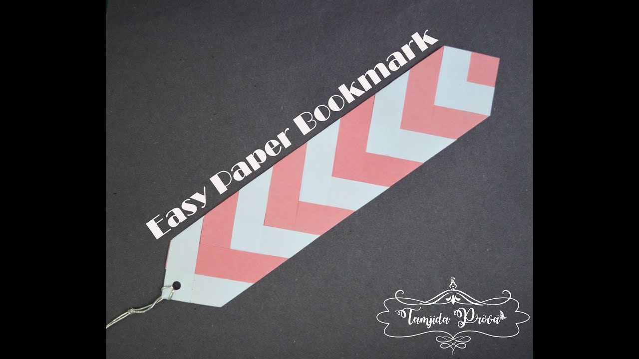How to make simple & easy paper bookmark Chevron Bookmark Braided