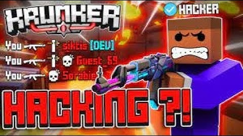 I CAUGHT A HACKER IN krunker.io !!!!