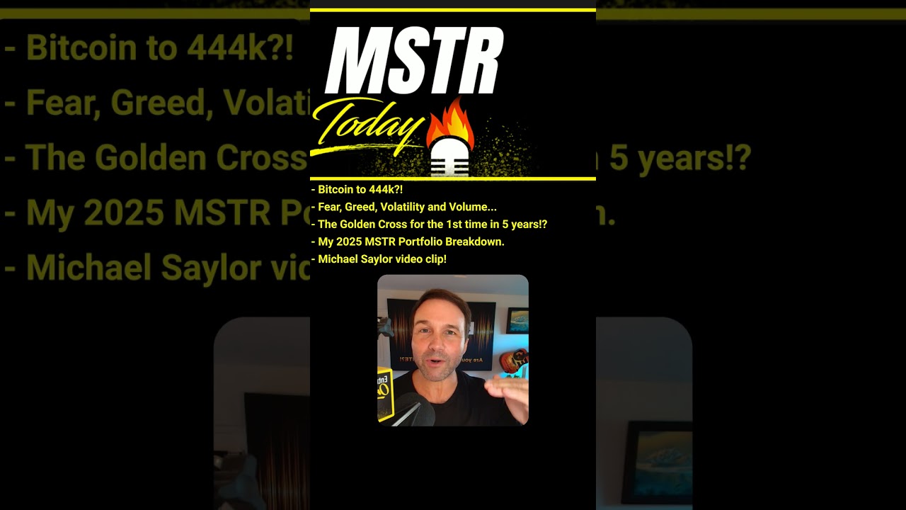 Bitcoin to 444k? The Golden Cross!! #mstr #bitcoin #microstrategy #saylor -  YouTube