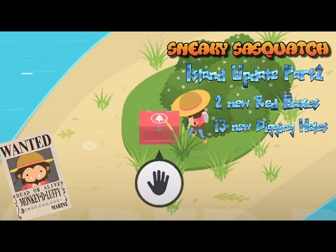 Sneaky Sasquatch News - Island Update Part 2 - Races, New Red Boxes and Holes [Dinsun Video]