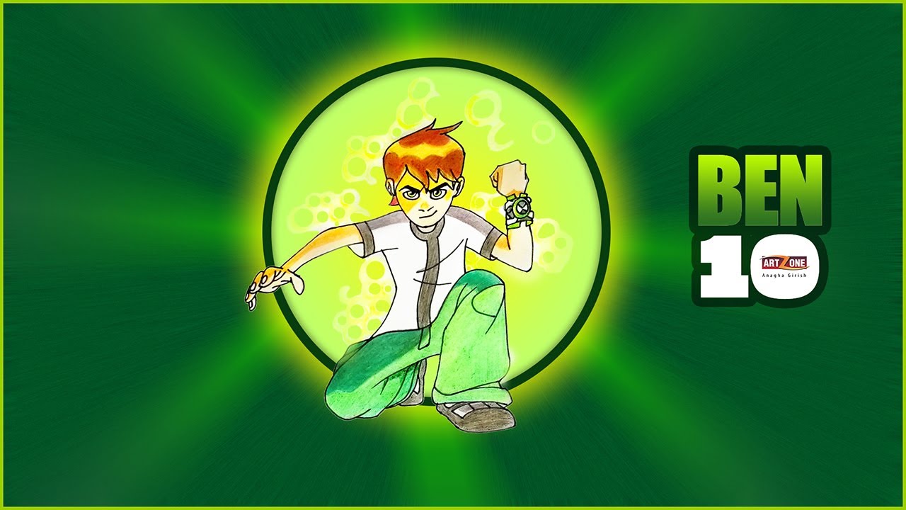 How To Draw Ben Tennyson From Ben 10| Step By Step cartoon character Drawing.