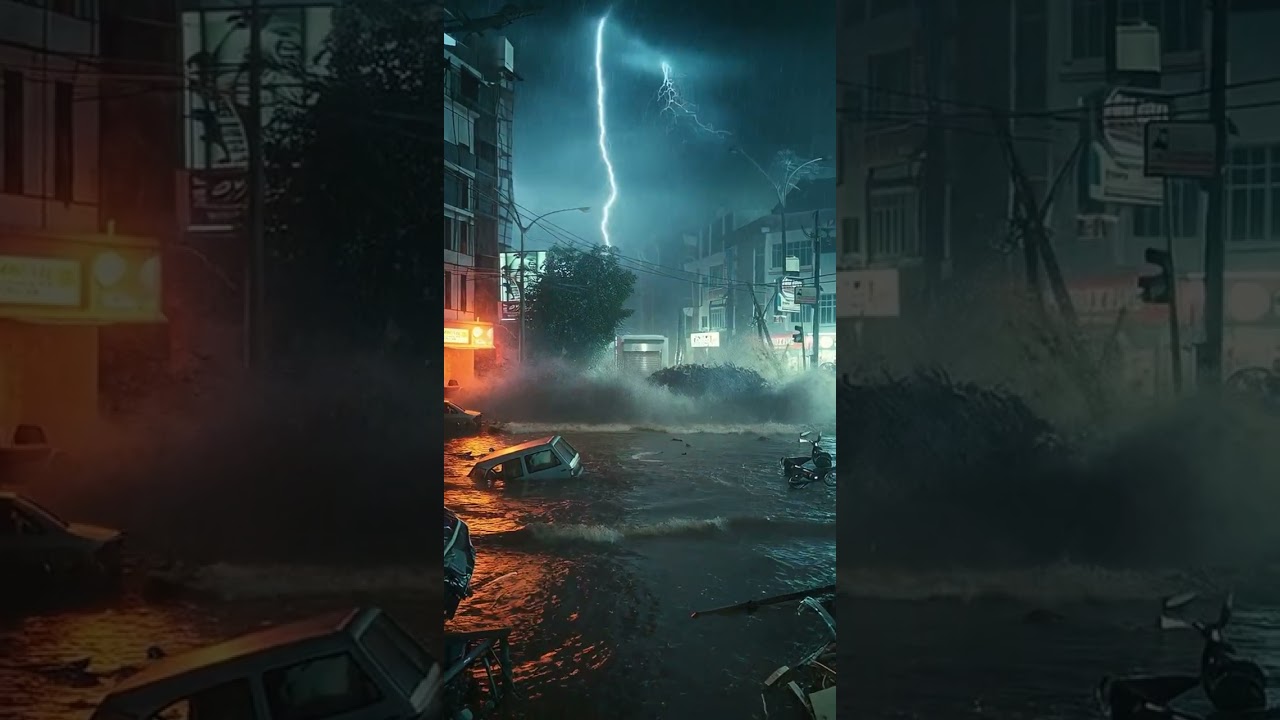 🌧️ Kota Dalam Kegelapan! Banjir Besar & Longsor Menghantam Malam Hari ⚠️ 