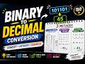 Binary to Decimal Conversion in Hindi | Fastest Trick ⚡ (Exam Ready)