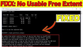 FIXX: No Usable Free extent could be found Error | Usb formating Error | Knowledge hub No Usable Free Extent Could Be Found Error When Running Diskpart