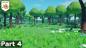 Part 4: Stylized Animated Forest Meadow 🏞️ (Blender Tutorial Series)