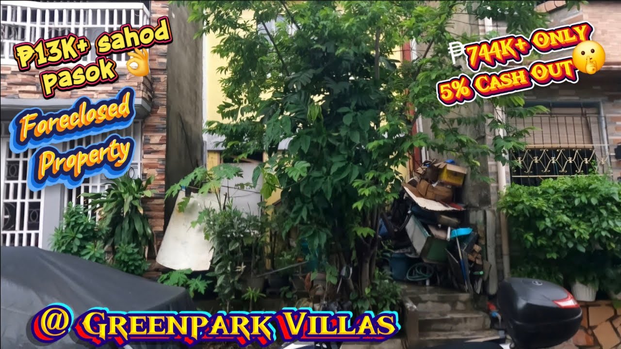 ₱744K+ Only - ₱13K+ na sahod pwede - Murang Townhouse @ GREENPARK VILLAS | Pag-IBIG Foreclosed