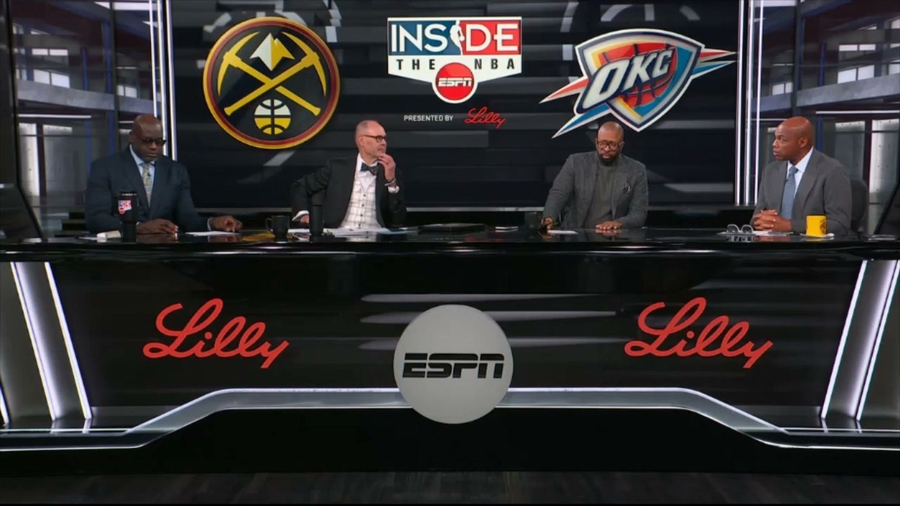 INSIDE THE NBA | Shaq and Chuck react to Lu Dort foul on Nikola Jokic; Thunder beat Nuggets in OT