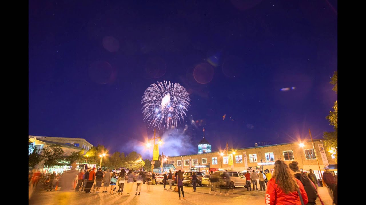 Canada Day 2014 Fireworks at The Forks, Winnipeg, Manitoba Canada YouTube
