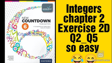 oxford new countdown book 6 third edition || Integers || chapter 2 || Ex 2D || Q2_Q5 || solved