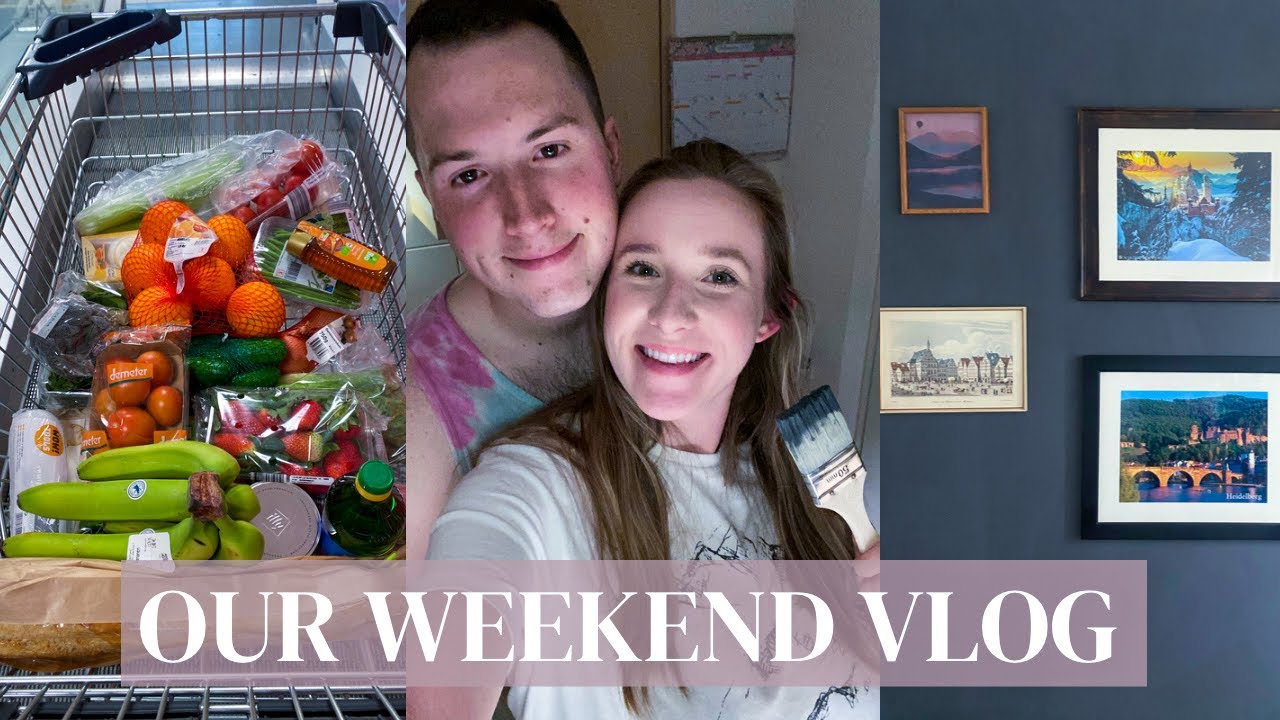 Painting, Ramstein BX Haul + Grocery Haul in German (kinda) | Vlog