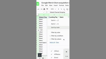 Google Sheets Column Filters Basics