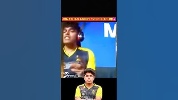 JONATHAN Angry 1v3 Clutch🤫💛#bgmi #jonathan #youtubeshorts #godlike #dilsegodlike #shorts #viral