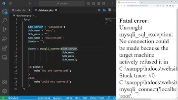 PHP how to connect to MySQL database