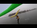 Duotone Wing Testing on Smooth Ice with Skates