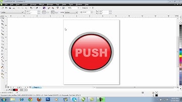 glossy button in corel draw