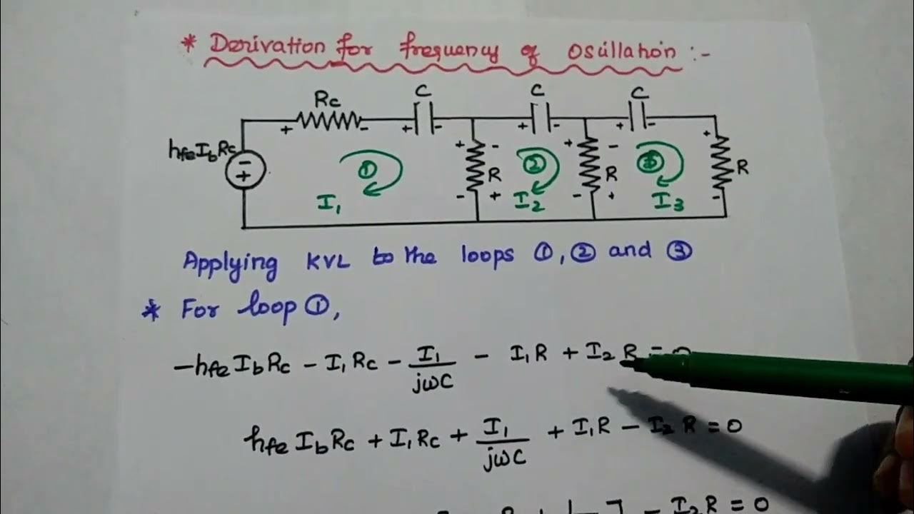 RC Phase Shift Oscillator Operation Derivation of Frequency YouTube