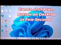 Create Shutdown Button with Shortcut in Windows 10/11 | Shutdownbutton on desktop I #shutdown