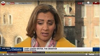 Sky News The Debate Adam Boulton 17 Dec 2018 with Sonia Sodha