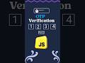 OTP Verification form || how to create OTP Verification form using html css and javascript #shorts