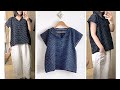 着物リメイク 古布ではぎれゼロブラウスを作る Make an easy blouse using old fabric with zero scraps kimono boro diy 時。