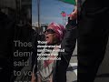 Palestinian protestors demonstrate at the Oscars