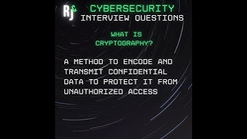 What is Cryptography? #cybersecurity #interview
