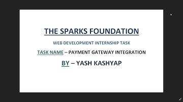 The Sparks Foundation|GRIP 21 Web Development and Designing Intern|TASK-Payment Gateway Integration