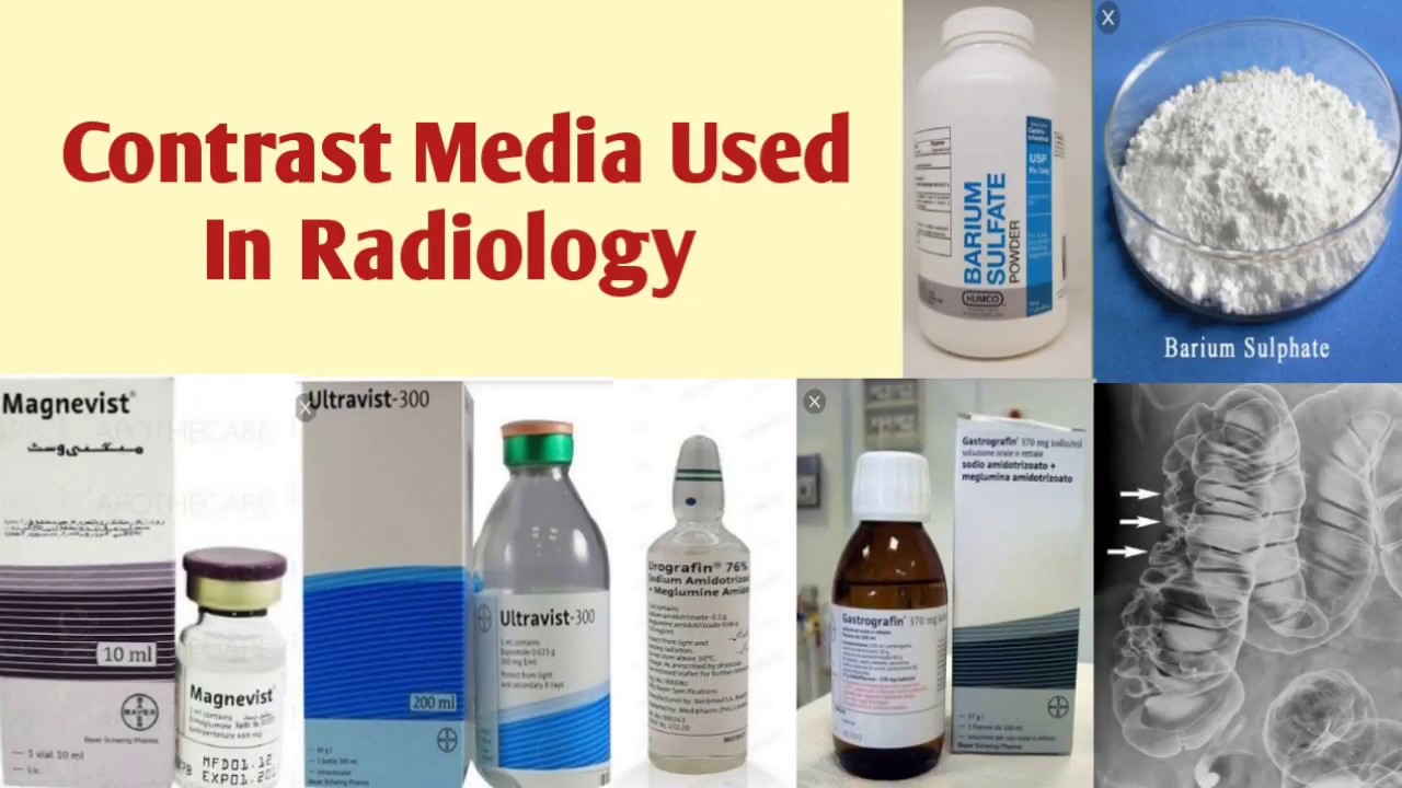 Contrast Media Used In Radiology Youtube