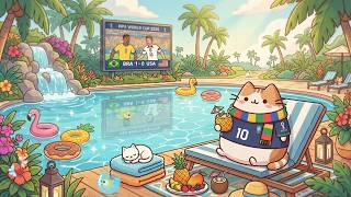Poolside World Cup FIFA Chill ⚽ Tropical Lofi Jazz Beats & Summer Vibes 🌴Relaxing & Enjoy FIFA 2026