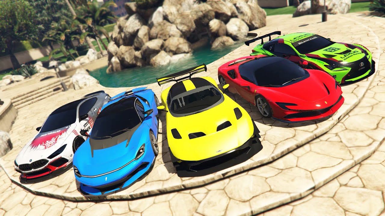 GTA 5 Stealing Luxury Cars with Michael (Real Life Cars #3) - YouTube