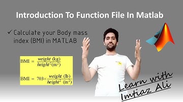 What is function file in MATLAB || How to create a function file || How to find BMI in MATLAB