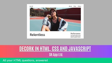 Decork web page in HTML and CSS design || SR App Ltd || @srappltd || HTML tutorial beginner