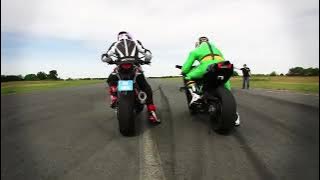 Ktm 1290 superduke r vs Kawasaki ninja h2r drag race