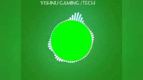 Audio spectrum visualizer green screen HD circle audio spectrum visualizer with white bars