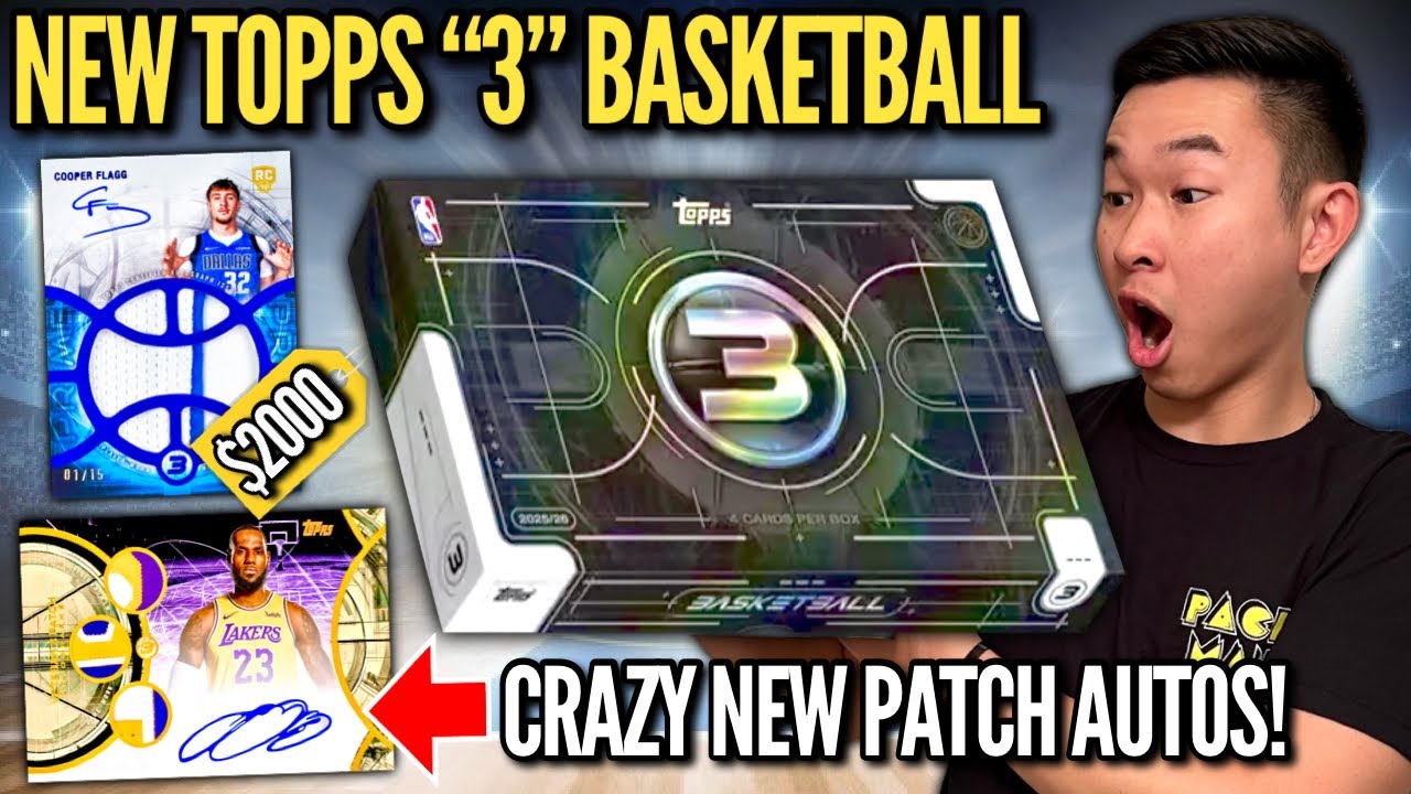 INSANE NEW PATCH AUTOGRAPHS (LEBRON)! 😱🔥 2025-26 Topps 3 NBA Basketball Hobby Box Review