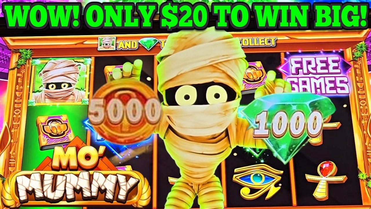 WOW! ONLY $20 TO WIN BIG ON MO MUMMY SLOT | SPOOKY LINK & MO MO MO
