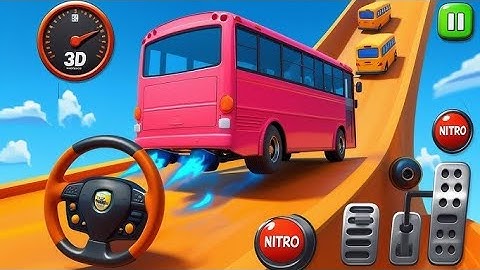 Crazy Bus Mega Ramp Impossible Racing - Bus Stunts Impossible Tracks Android Gameplay Video Part 1