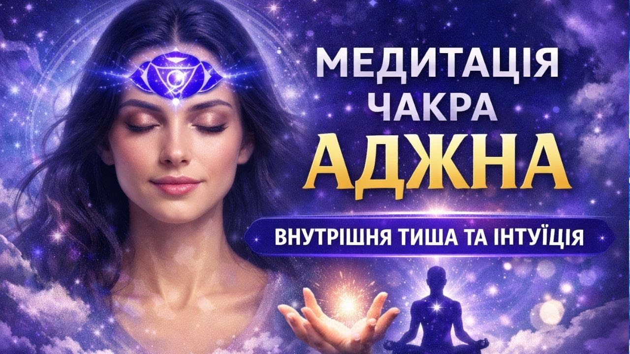 Медитація чакра АДЖНА для відчути внутрішню тишу та впевненість, довіра своїй інтуїці