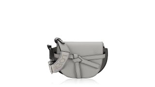 Loewe Calfskin Jacquard Gate Mini Dual Bag Ash Grey