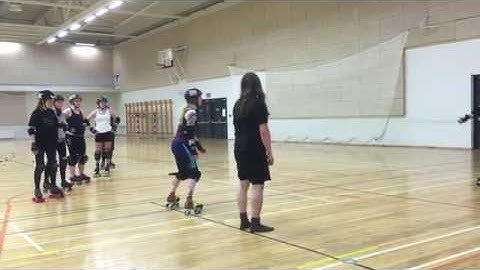 Jumping rope on skates!