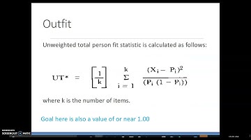 Fit   Winsteps Table 3 1