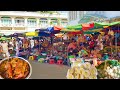 Jak Angrae Market - Cambodian Living Lifestyle In Phnom Penh Market - Market Food Scenes