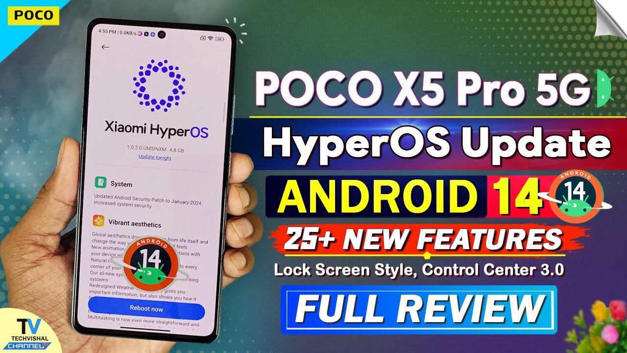 POCO X5 Pro 5g HyperOS Update V1.0.2.0 Android 14 Features