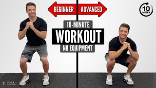 10 Minute No Equipment Workout (Beginner + Advanced Options)