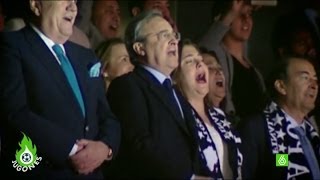 Florentino Pérez vibró con el nuevo himno